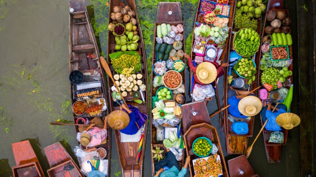 Thailand, Damnoen Saduak floating market