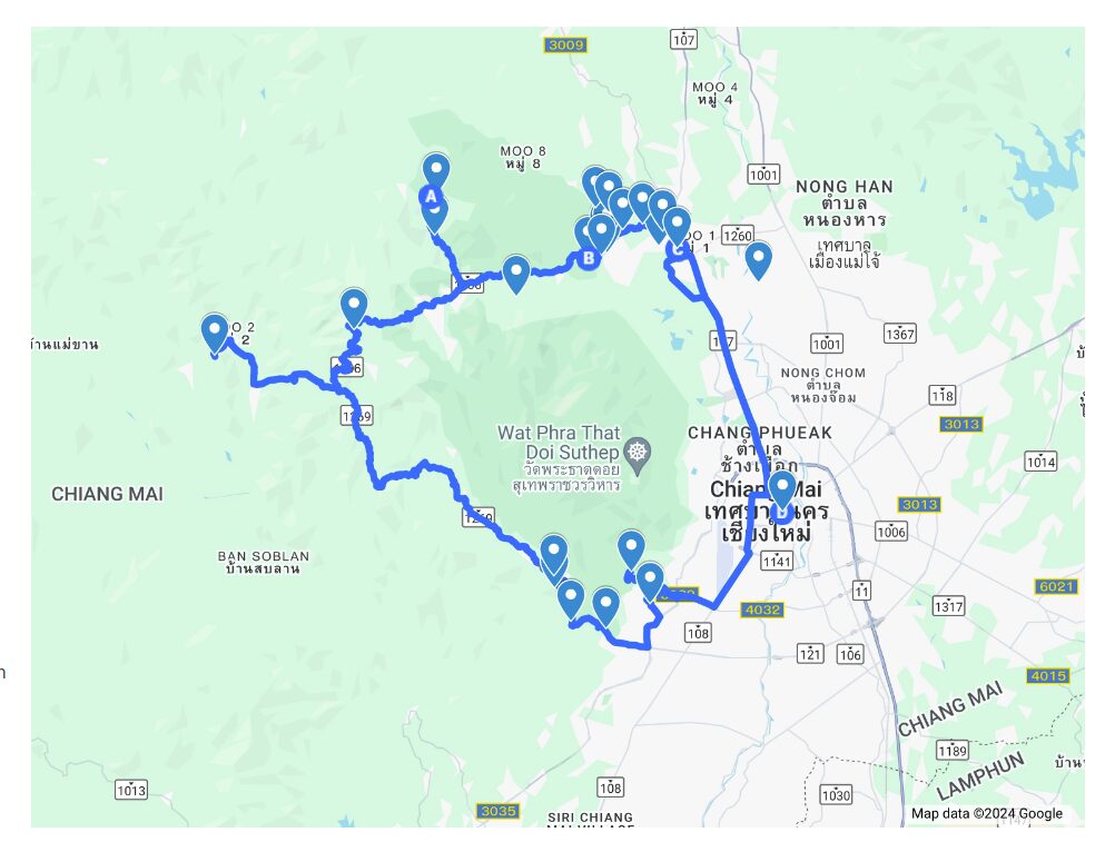 Samoeng Loop Map