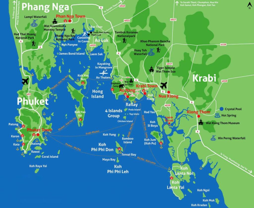 Krabi Thailand Map