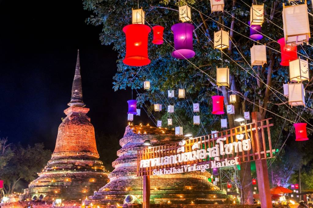 Loy Krathong Sukhothai Thailand