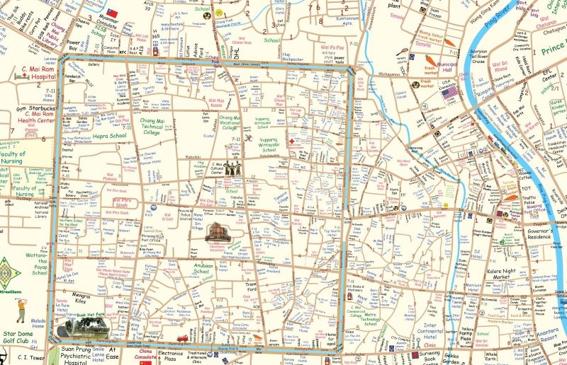 Chiang Mai Old City Map