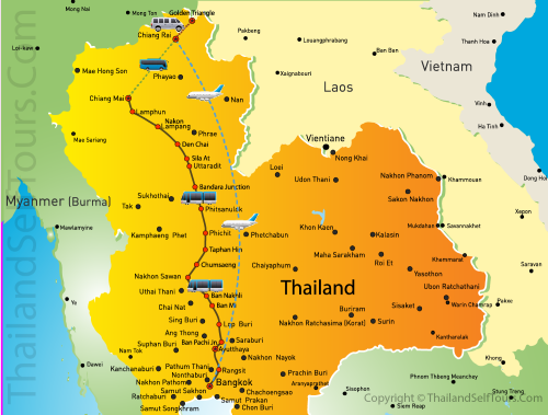 Northern Thailand Tour Map