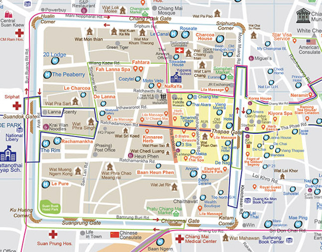 Chiang Mai Old City Map